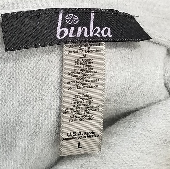 Binka Gray Graphic Print Sweatshirt Size Large - Picture 4 of 6